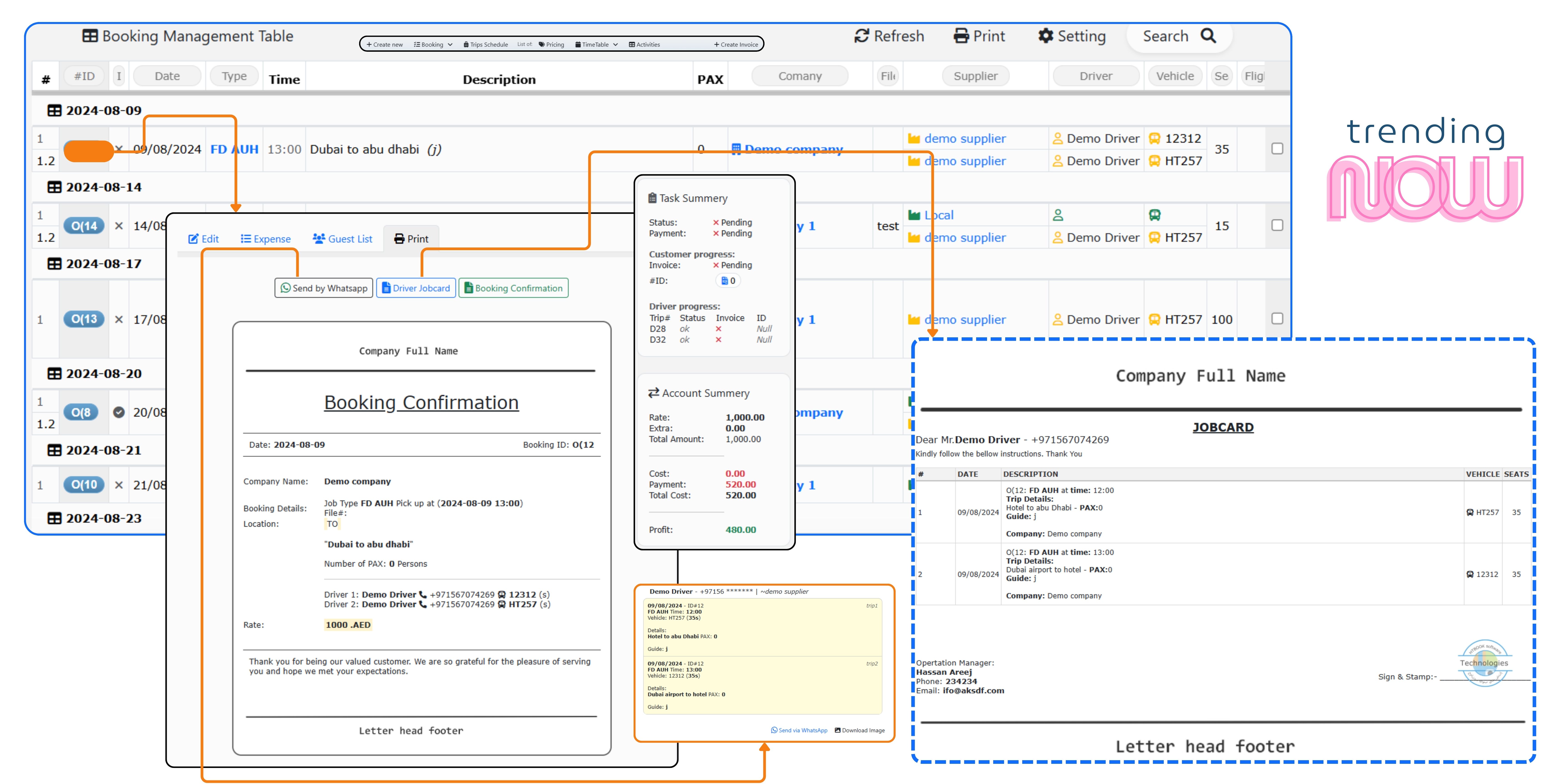 Booking Dashboard